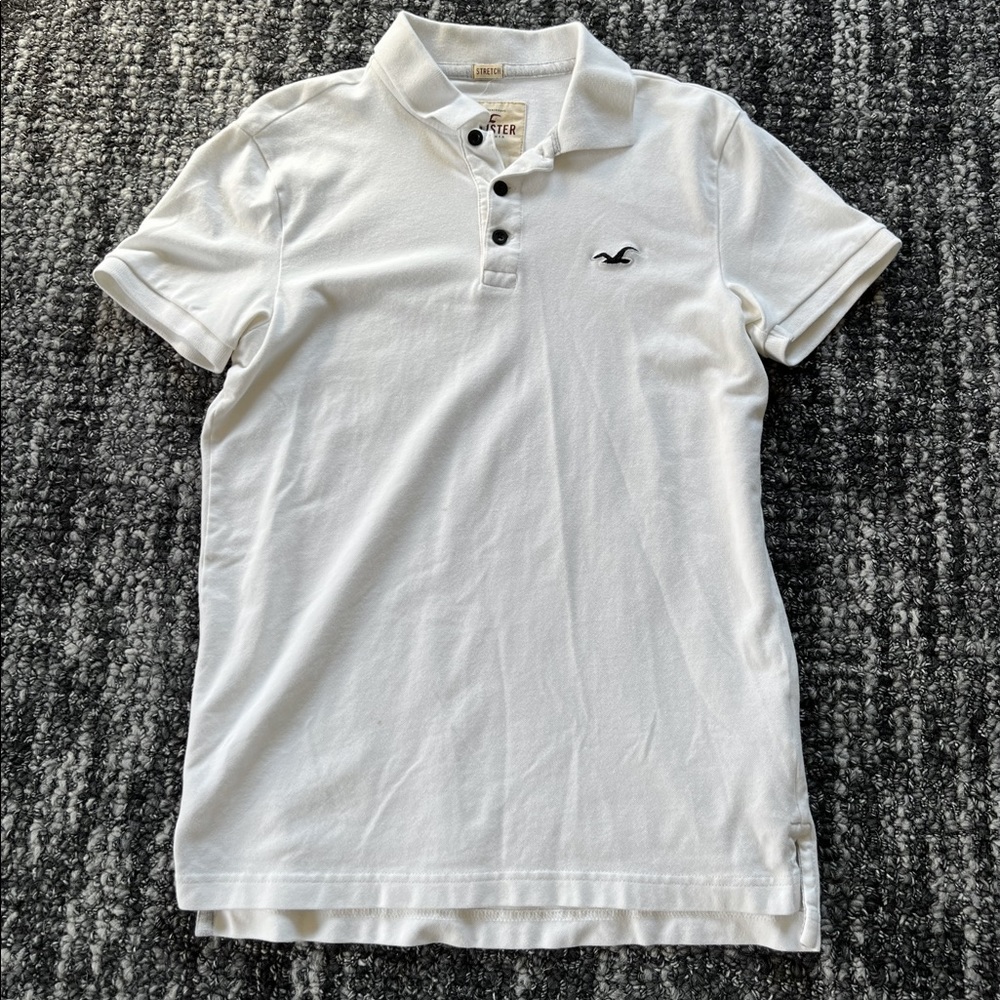 Men’s Hollister Stretch-Polo White
